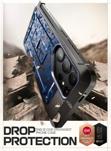 Miniatura 3 de SUPCASE Funda para Samsung Galaxy S24 Ultra con soporte, [Unicorn Beetle Pro] [2 marcos frontales]