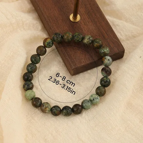 Miniatura 81 de Crystal Vibe Pulseras de cuentas de 0.315 in para mujeres y hombres, pulseras de cristal con piedras preciosas naturales, tamaño elástico ajustable