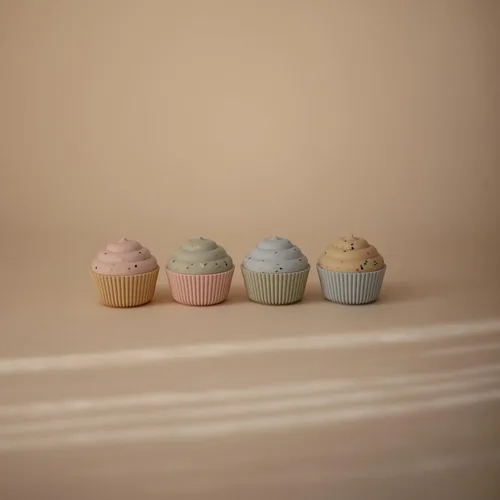 Miniatura 2 de mushie - Juego de cupcakes de silicona para mezclar y combinar de 4 piezas Sin molde Magdalena