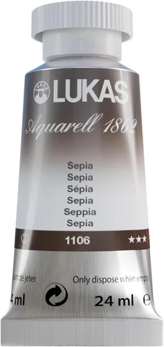 Miniatura 32 de Lukas 1862 Aquarell Artists' - Tubos de acuarela para artistas, color cian (primario), 0.8 fl oz, pintura de acuarela vibrante de grado profesional