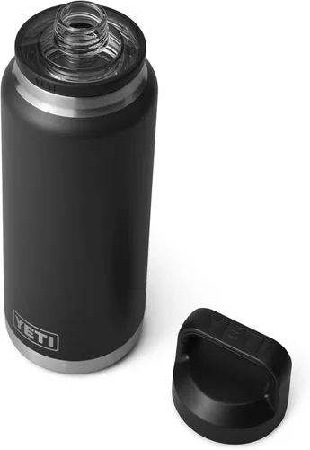 Miniatura 3 de YETI Rambler - Botella de 36 onzas, aislada al vacío, a prueba de fugas, de acero inoxidable con tapón para sorbos Aislamiento al vacío Negro
