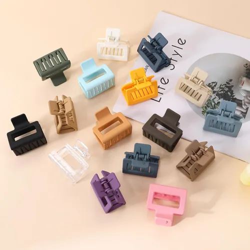 Miniatura 6 de Pinzas pequeñas para el cabello para mujeres y niñas, pinzas rectangulares medianas de 2 pulgadas para cabello fino/fino, mandíbula mate de sujeción