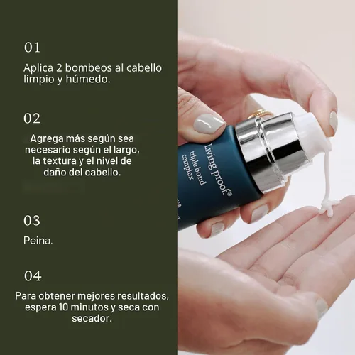 Miniatura 8 de Living proof Tratamiento sin enjuague y mascarilla capilar Triple Bond Complex