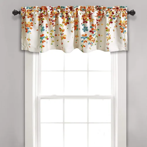 Miniatura 34 de Lush Decor Cenefa para ventana con filtro de luz, colección Weeping Flower, juego de cortinas, un par, 52" de ancho x 95" de largo + 2" de cabecera