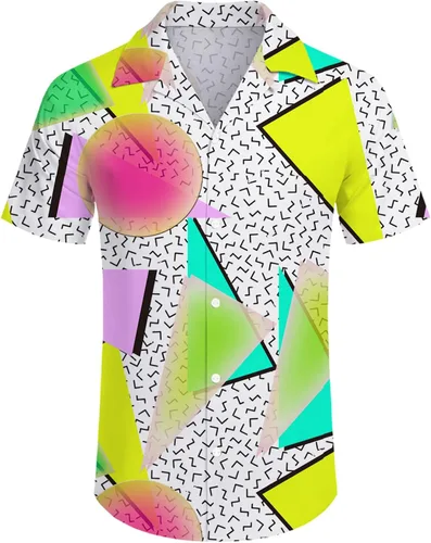 Miniatura 2 de ifamawlea Conjunto deportivo de 2 piezas para hombre, camisa hawaiana, pantalones cortos, camisa con botones y pantalones cortos con sombreros