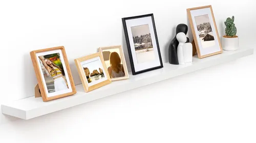 Miniatura 25 de Fun Memories Estantes flotantes para pared, estantes flotantes de 48 pulgadas de largo, juego de 1, estante colgante con soportes invisibles