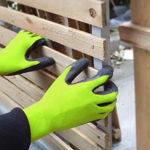 Miniatura 7 de Evridwear Guantes de trabajo de seguridad con recubrimiento de goma de látex arrugado aplicado a mano para hombres y mujeres, uso general múltiple
