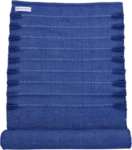 Miniatura 36 de Jaipur Art & Rugs - Alfombra de yoga de algodón, respetuosa con el medio ambiente, tejida a mano, gruesa (0.945 x 2.835 x 0.197 in)