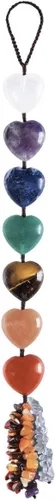 Miniatura 13 de rockcloud Colgante de pared con 7 piedras de chakras, cristales curativos de Reiki, Merkaba, piedras preciosas caídas, adorno colgante para ventana