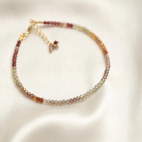 Miniatura 107 de Gempires - Pulseras de cuentas de piedras preciosas hechas a mano, ligeras, de cristal, para uso diario, hipoalergénicas, de 8 pulgadas, chapadas