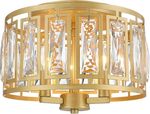 Miniatura 17 de Lámpara colgante de cristal con pantalla de tambor negra mate, araña de 2 paquetes para isla de cocina, luces de techo modernas para sala de estar