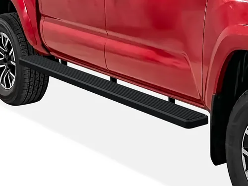Miniatura 12 de APS Estribos de 5 pulgadas, color negro, compatibles con Toyota Tacoma 2005-2023 de doble cabina de tripulación de acero inoxidable