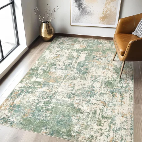 Miniatura 133 de Alfombra de pasillo lavable para cocina: 3 x 10 pies, antideslizante, abstracto, suave, moderno, resistente a las manchas, para interiores, piso