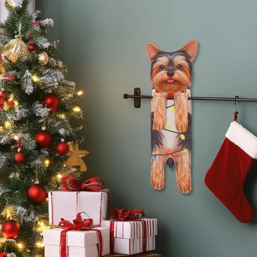 Miniatura 2 de GPGHE Regalos de Navidad Yorkie Dog Toallas de mano divertidas y lindas toallas de cocina para perros, regalo de cumpleaños y Año Nuevo para mujeres