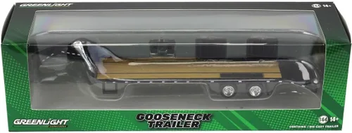 Miniatura 5 de Greenlight 30390 Remolque Gooseneck - Negro con Rayas de Conspicuidad Rojas y Blancas (Exclusivo de Hobby) Escala 1:64 Diecast para Adulto Unisex