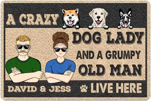 Miniatura 21 de Felpudo personalizado con texto en inglés "You and Me and The Fur Babys", regalo de cumpleaños para esposa, marido, regalo para perro, papá, perro