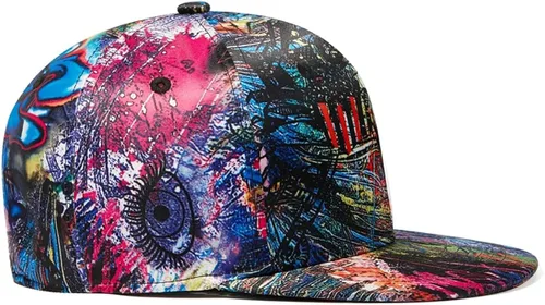 Miniatura 8 de Quanhaigou Gorra de béisbol estampada sombreros unisex con diseño de graffiti con Snapback y Snapback para el verano