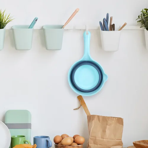 Miniatura 6 de Cucharón de agua plegable de 10.62 pulgadas, cuchara de agua plegable multiusos para cocina, jardinería, baño, uso doméstico, recipiente de plástico