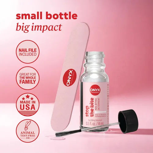 Miniatura 4 de Onyx Professional Stop the Bite - Esmalte de prevención de mordeduras de uñas, 0.5 onzas líquidas, fabricado en Estados Unidos, deja de morderse