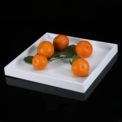 Miniatura 3 de Bandeja de madera para servir, bandeja de madera para servir vintage, bandeja para desayuno, mesa de café, bandeja para servir frutas, dulces