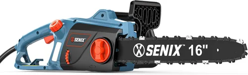 Miniatura 11 de SENIX Motosierra eléctrica, motosierra con cable de 18 pulgadas, sierra de cadena de 15 amperios para cortar madera, recortar árboles, herramienta