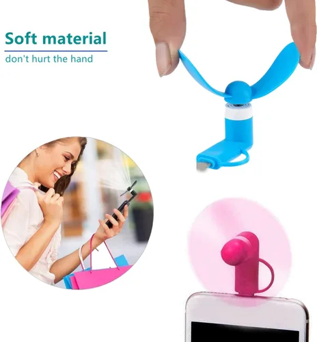 Miniatura 4 de Ventilador tipo USB C 2 en 1, para iPhone todas las series 7 8 X 11 12 13 14 15 16 17 XS XR Plus Mini Pro Max SE, para Samsung Galaxy S, Z Fold