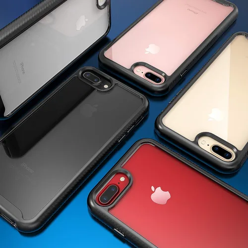 Miniatura 4 de IDweel Funda para iPhone 8 Plus/7 Plus, carcasa resistente a prueba de golpes con protector de pantalla integrado, funda híbrida resistente a