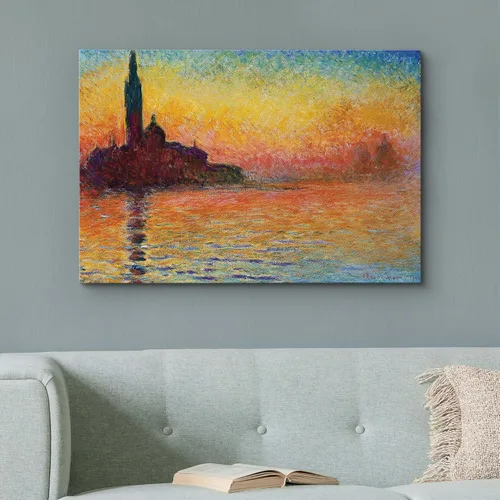 Miniatura 105 de wall26 Prado con álamos por Claude Monet - Arte moderno impresionista, arte en lienzo para el hogar, 12 x 18 pulgadas