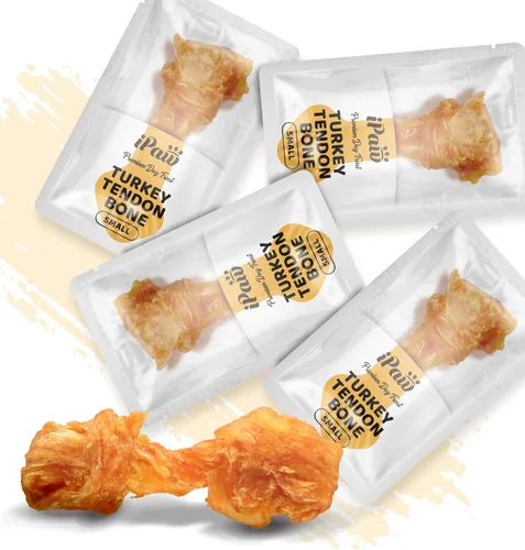 Miniatura 7 de iPaw Tendones de pavo para perros, 100% Turquía y materia prima de origen estadounidense, hipoalergénicos, masticables naturales de grado humano