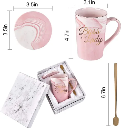 Miniatura 7 de Taza de café Boss Lady para mujeres, regalos Boss Lady para mujer jefa, taza de café de apreciación para jefa, taza para el día de la jefa, taza