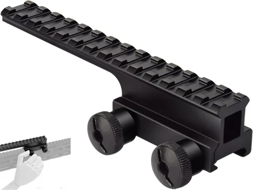 Soporte Elevador, Montaje Táctico de Alto Perfil Picatinny Weaver Rail Adaptador de Montaje Superior Plano y Elevador para Miras y Ópticas, 1" A x