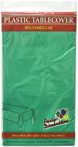 Miniatura 9 de Party Dimensions Rectangular de plástico de 54 x 108 pulgadas, dorado, 1 mantel de mesa, 54 x 108 pulgadas