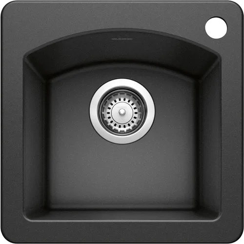 Miniatura 8 de BLANCO 443070 Diamond Silgranit - Fregadero de barra para empotrar o empotrar, color blanco suave