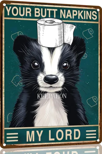Miniatura 18 de Skunk Bathroom Wall Decor Signs Metal Aluminum Sign Remember to Wipe Bathroom Decor Weird Stuff 12x8 Inches Decor Funny Poster Funny Bathroom 8294