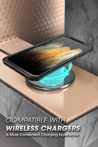 Miniatura 7 de SUPCASE Funda para Samsung Galaxy S21 Ultra con soporte (Unicorn Beetle Pro), [marco frontal integrado y clip para cinturón]