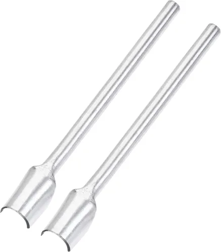 Miniatura 10 de uxcell Cortador de cuero con forma de media redonda, herramienta de punzón de extremo de correa de 0.197 in para manualidades, correa de correa