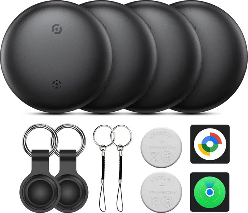 Miniatura 9 de Etiquetas de seguimiento de aire para Android o iOS, etiquetas inteligentes de aire de doble sistema, paquete de 4, compatibles con iOS Find My