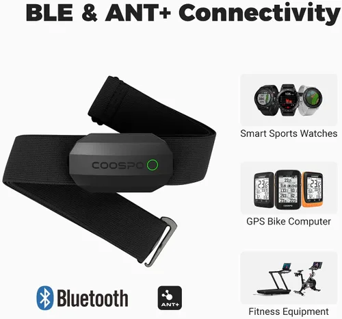 Miniatura 4 de COOSPO Bluetooth Heart Rate Monitor Chest Strap H808S, ANT+ BLE HR Monitor Chest, HRM IP67 Waterproof, 300H