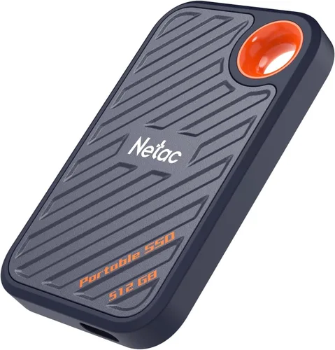 Netac Unidades de estado sólido externas SSD portátiles extremas de 512 GB de hasta 2000 MB/s de lectura de 1700 MB/s de velocidad de escritura, USB