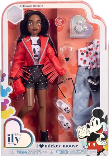 Miniatura 6 de Disney ILY 4EVER Fashion Dolls Disney 100 - Mickey Mouse de 11.5 pulgadas de alto con 13 puntos de articulación, dos trajes completos para mezclar