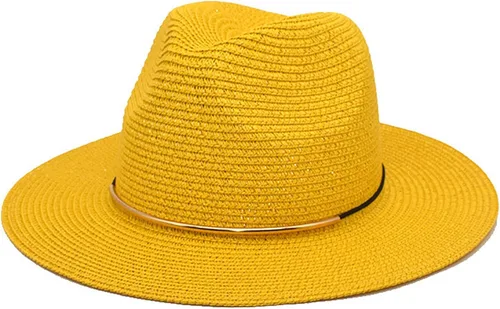 Miniatura 10 de Moda Primavera Verano Protector Solar Cap Pearl Accesorios Sombrero de Sol Ala Ancha Retro Jazz Top Hat Mujer Sombrero de paja