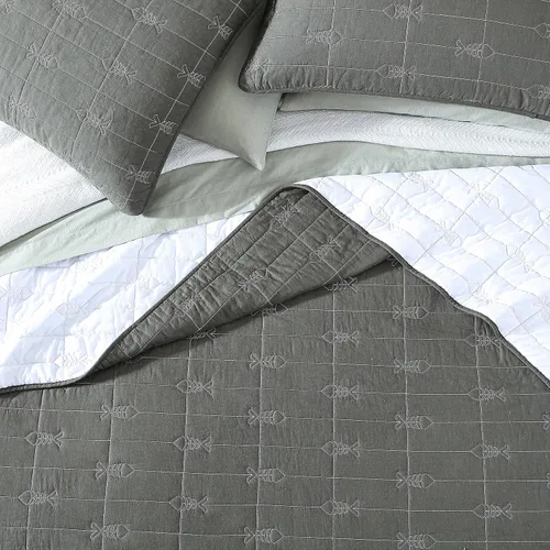 Miniatura 5 de Eddie Bauer - Juego de cama de día, ropa de cama reversible de algodón con fundas a juego y funda de almohada decorativa, juego de cama de lujo