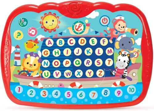 Tableta de aprendizaje para niños pequeños de 1 a 3 años, juguete educativo ABC para aprender alfabeto, número, música y palabras, juego electrónico