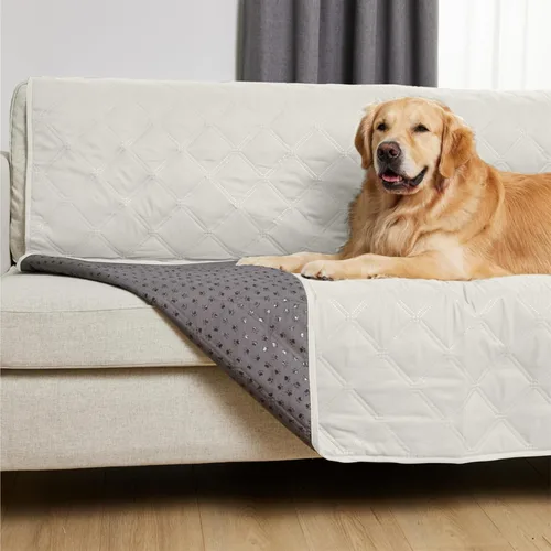 Miniatura 14 de GORILLA GRIP Funda de cama impermeable para perros, 82 x 68 pulgadas, parte trasera antideslizante con agarre, a prueba de fugas, lavable, funda