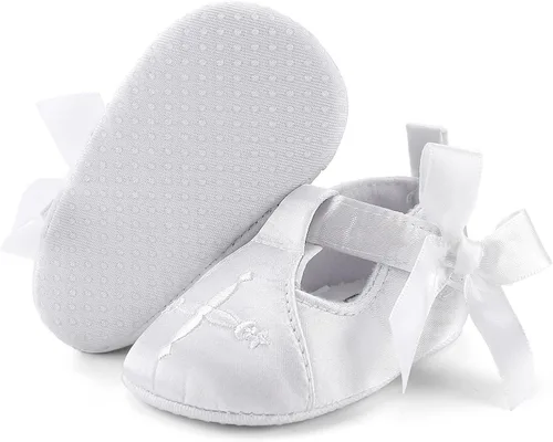 Miniatura 4 de Zapatos de bautizo de cruz suave para bebés y niños pequeños