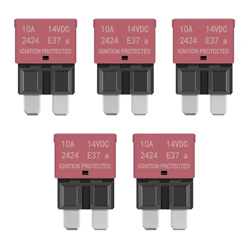 Miniatura 15 de LENKRAD Fusible reiniciable ATC/ATO automotriz de 15 amperios, 15 A, reinicio manual, hoja estándar, fusibles de 15 amperios, disyuntor de reinicio