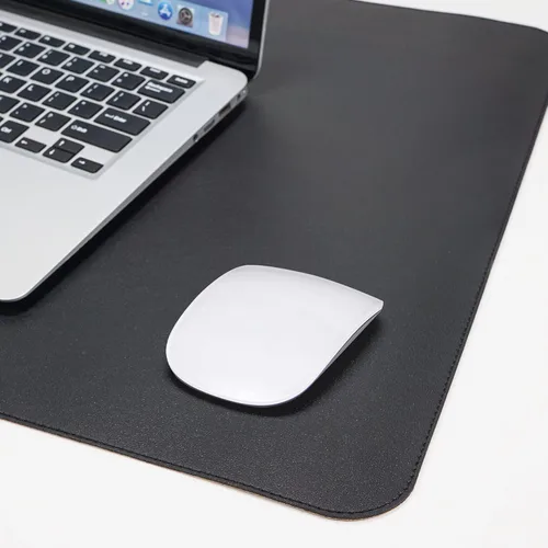 Miniatura 5 de Tapete de escritorio grande de 47" x 23.7", tapete de escritorio de cuero, tapete de escritorio de doble cara, tapete de escritorio para Negro
