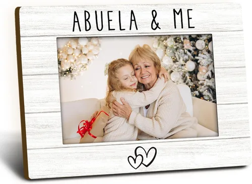 Abuela Gifts - Marco de fotos de 4 x 6 pulgadas, marco de fotos de madera de Abuelas, regalo de cumpleaños para Abuelas de nietos, Abuela and Me