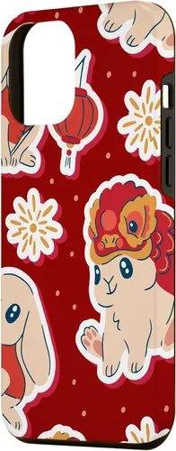 Miniatura 2 de iPhone 12 Pro Max Año del Conejo - Funda del Zodiaco chino Año Nuevo 2023