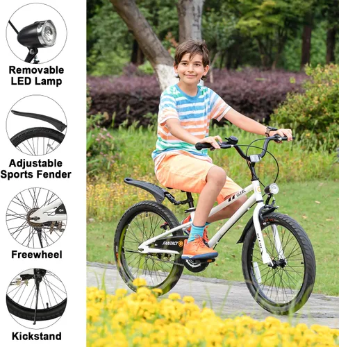 Miniatura 2 de Glerc Fantacy Kids Bike, 12-20 Inch Children Bicycle for 2-13 Years Old Boys Girls, Kids Bicycle with Water Bottle Holder & Headlight & Training